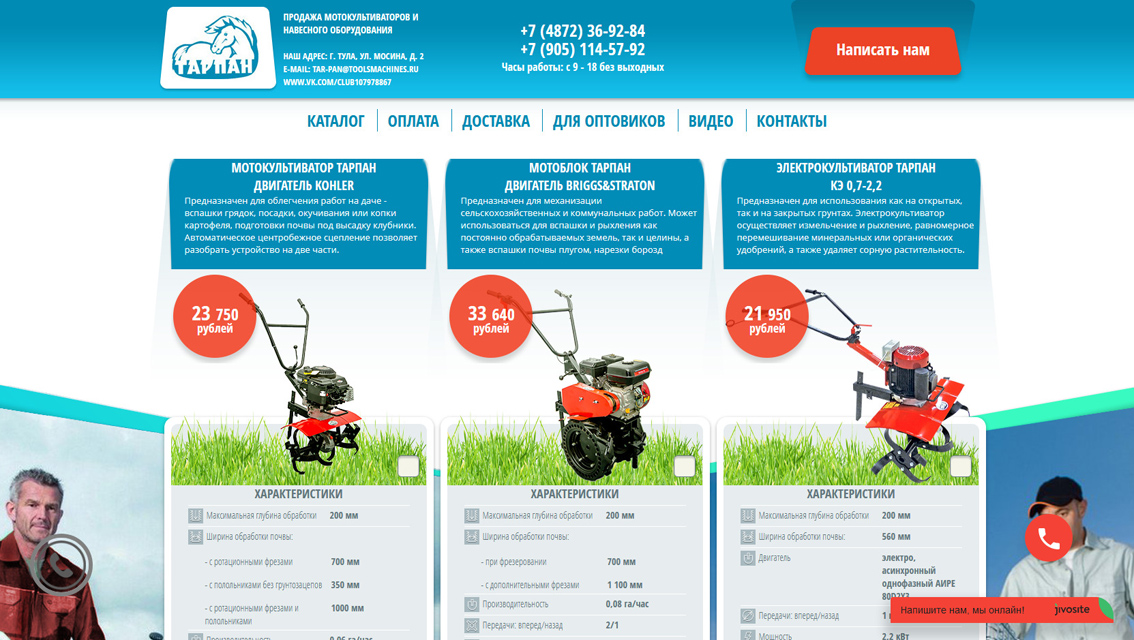 Пример дизайна портфолио: Создание сайта для компании Тарпан - рис. 1