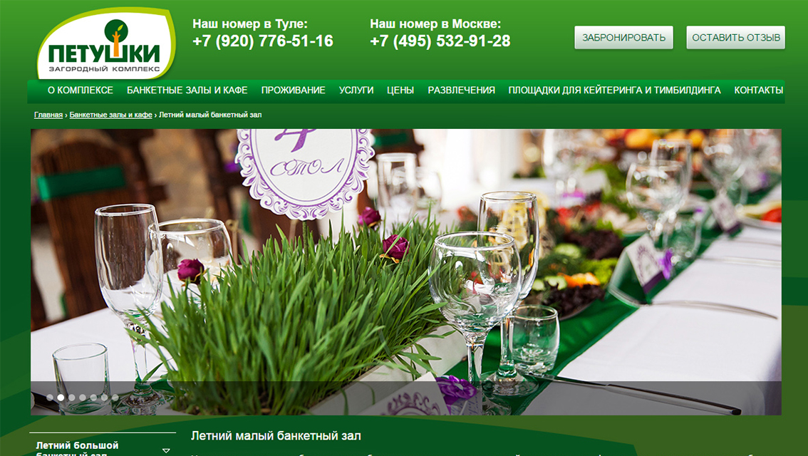 Пример дизайна портфолио: Создание сайта для ЗК Петушки - рис. 1